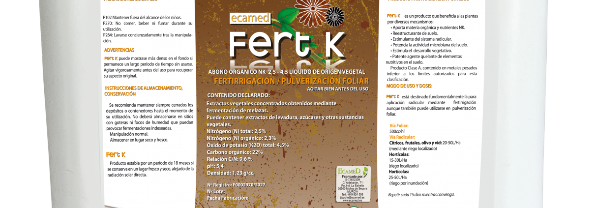 Fert K incluido en la lista input internacional y española de DEMETER